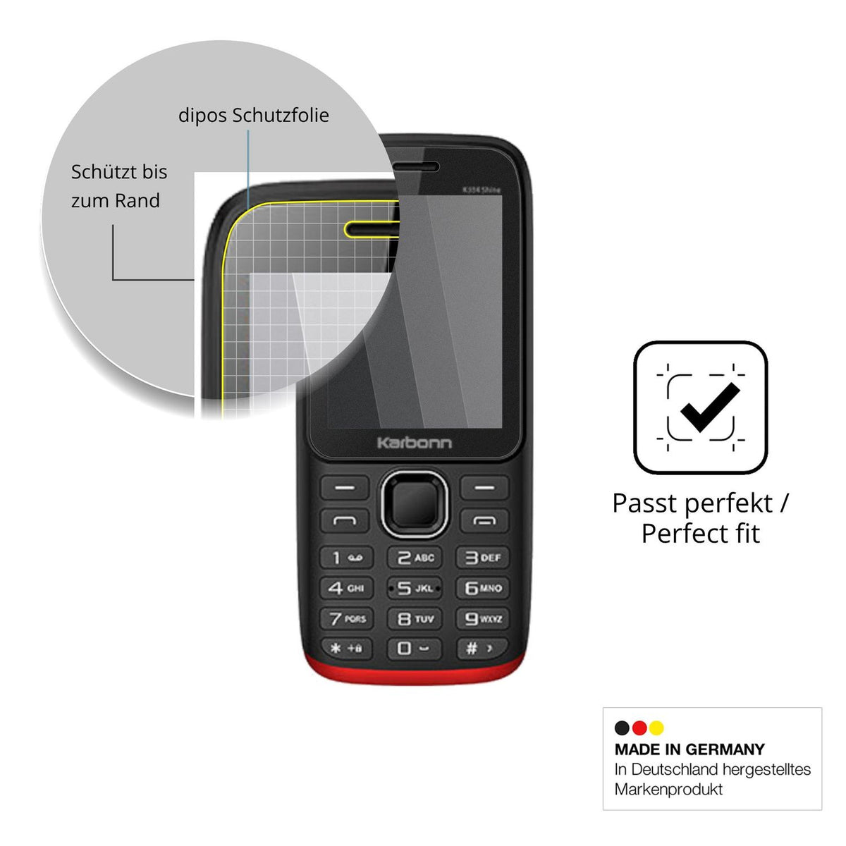 Blickschutzfolie für Karbonn K334 Shine matt Schutzfolie Privacy