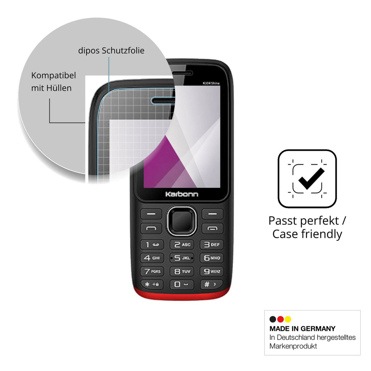 4x Schutzfolie klar für Karbonn K334 Shine Display-Schutzfolie