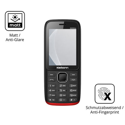 2x 9H Schutzfolie matt für Karbonn K334 Shine Panzerfolie