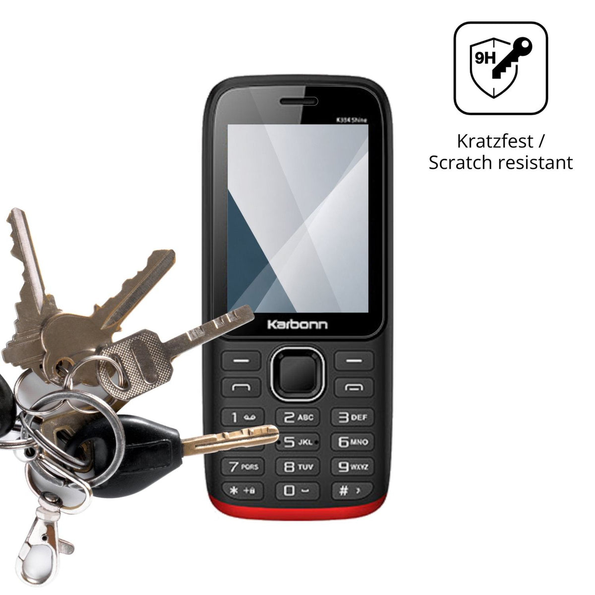 2x 9H Schutzfolie für Karbonn K334 Shine Panzerfolie