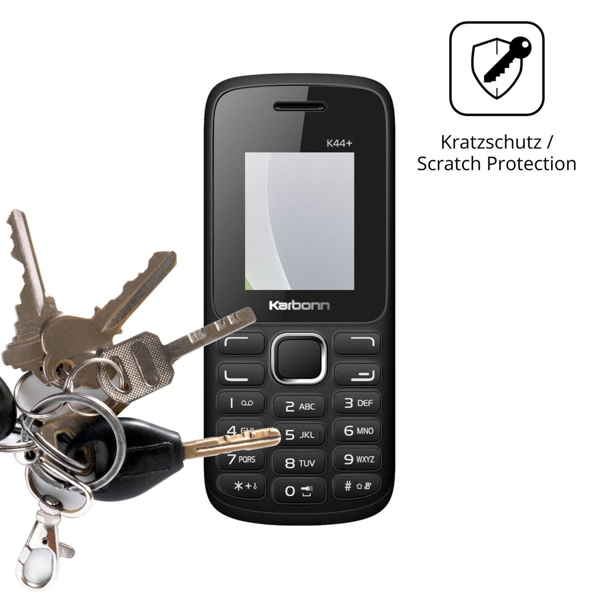 4x Schutzfolie matt für Karbonn K44 Plus Display-Schutzfolie