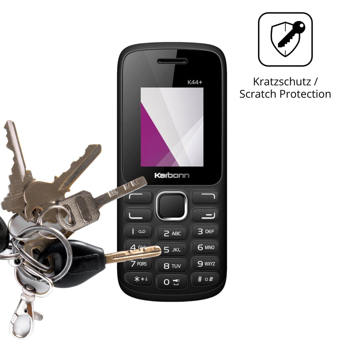 4x Schutzfolie klar für Karbonn K44 Plus Display-Schutzfolie
