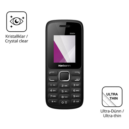 4x Schutzfolie klar für Karbonn K44 Plus Display-Schutzfolie