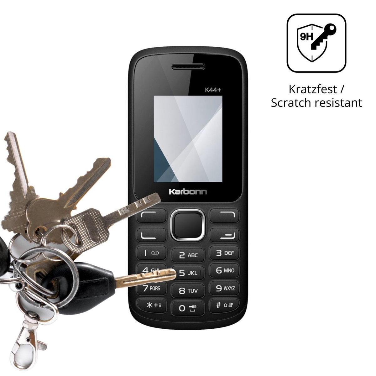 2x 9H Schutzfolie für Karbonn K44 Plus Panzerfolie