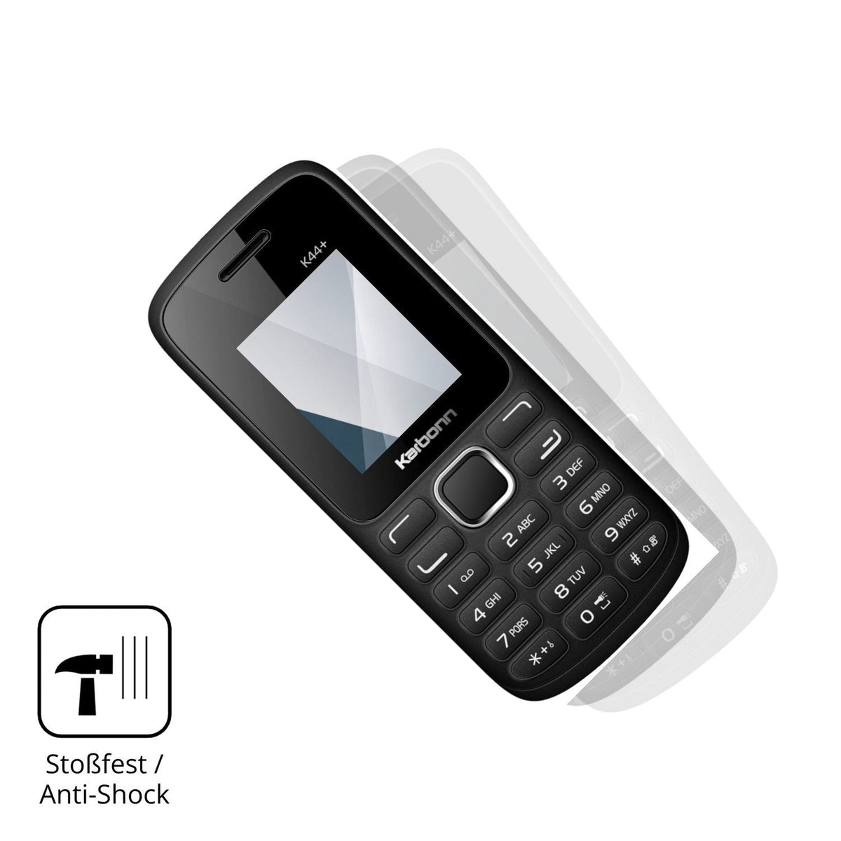 2x 9H Schutzfolie für Karbonn K44 Plus Panzerfolie