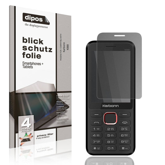Blickschutzfolie für Karbonn K888 matt Schutzfolie Privacy