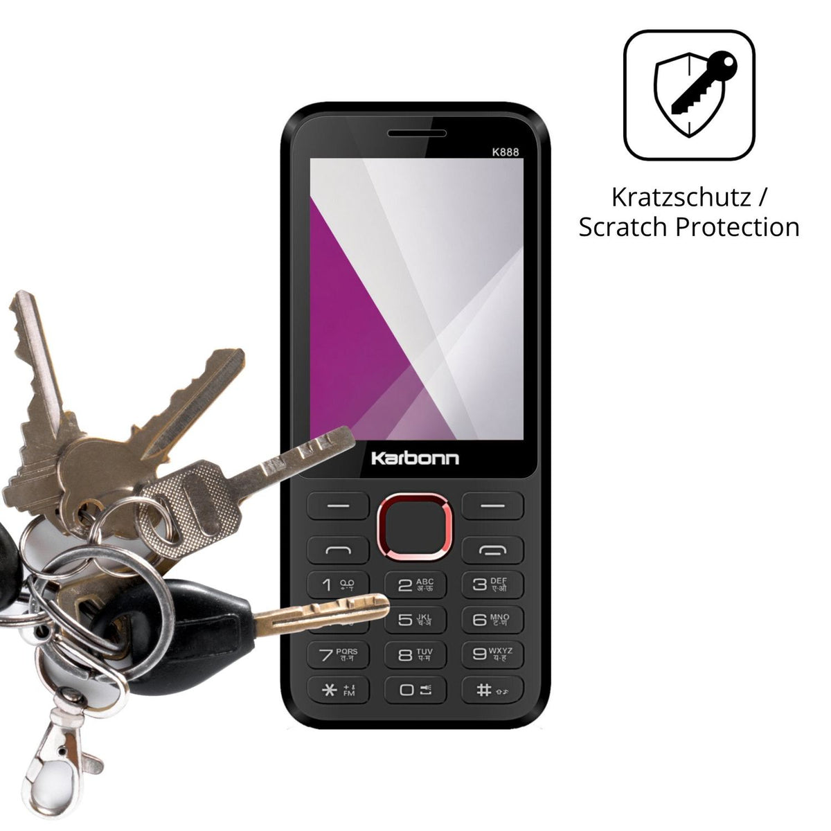 4x Schutzfolie klar für Karbonn K888 Display-Schutzfolie