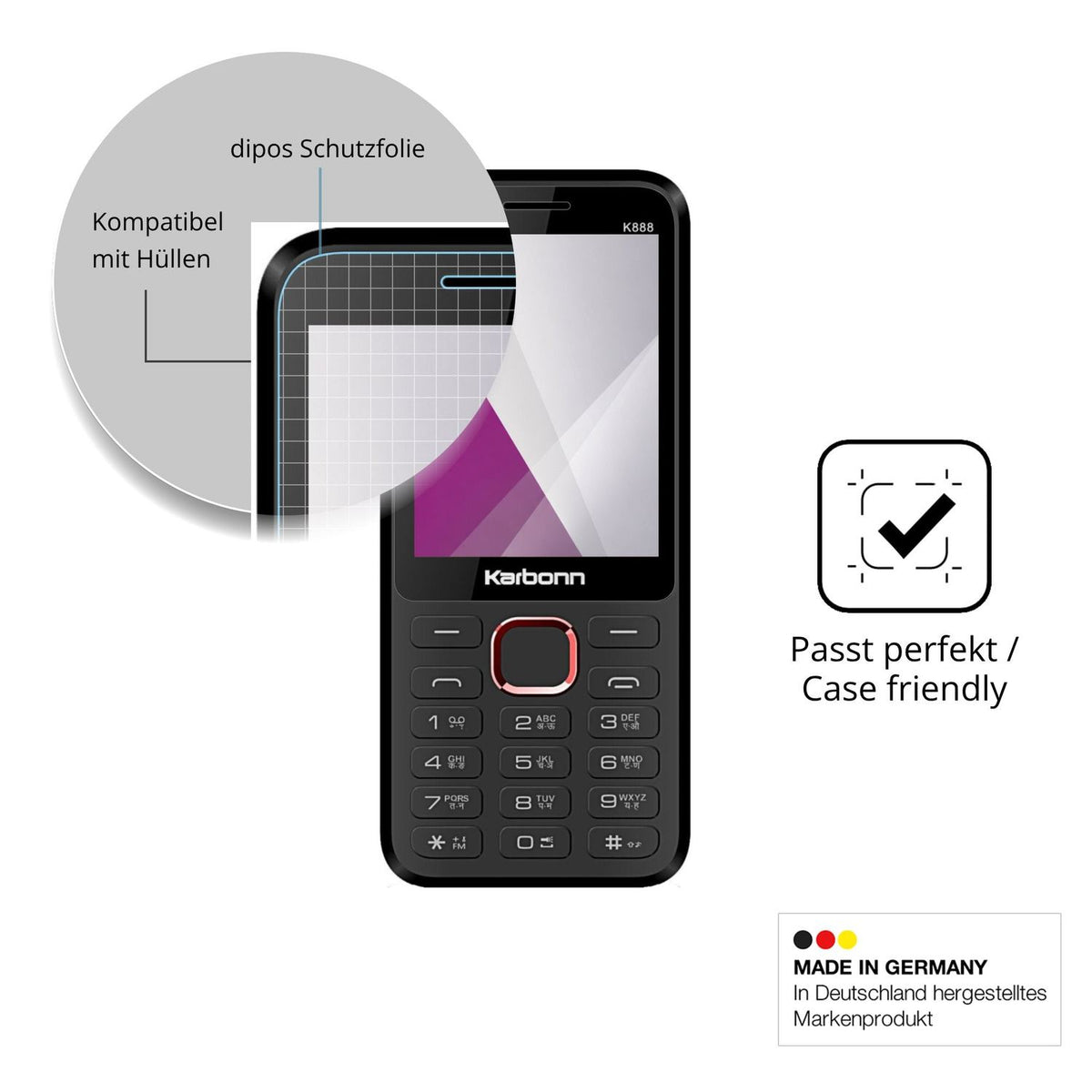 4x Schutzfolie klar für Karbonn K888 Display-Schutzfolie