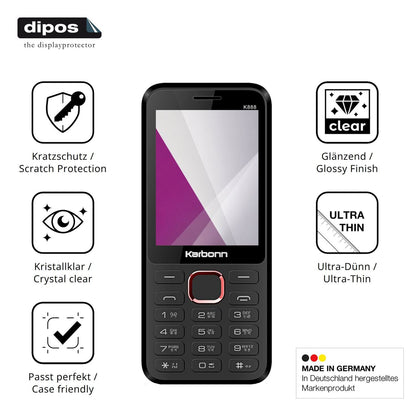 4x Schutzfolie klar für Karbonn K888 Display-Schutzfolie