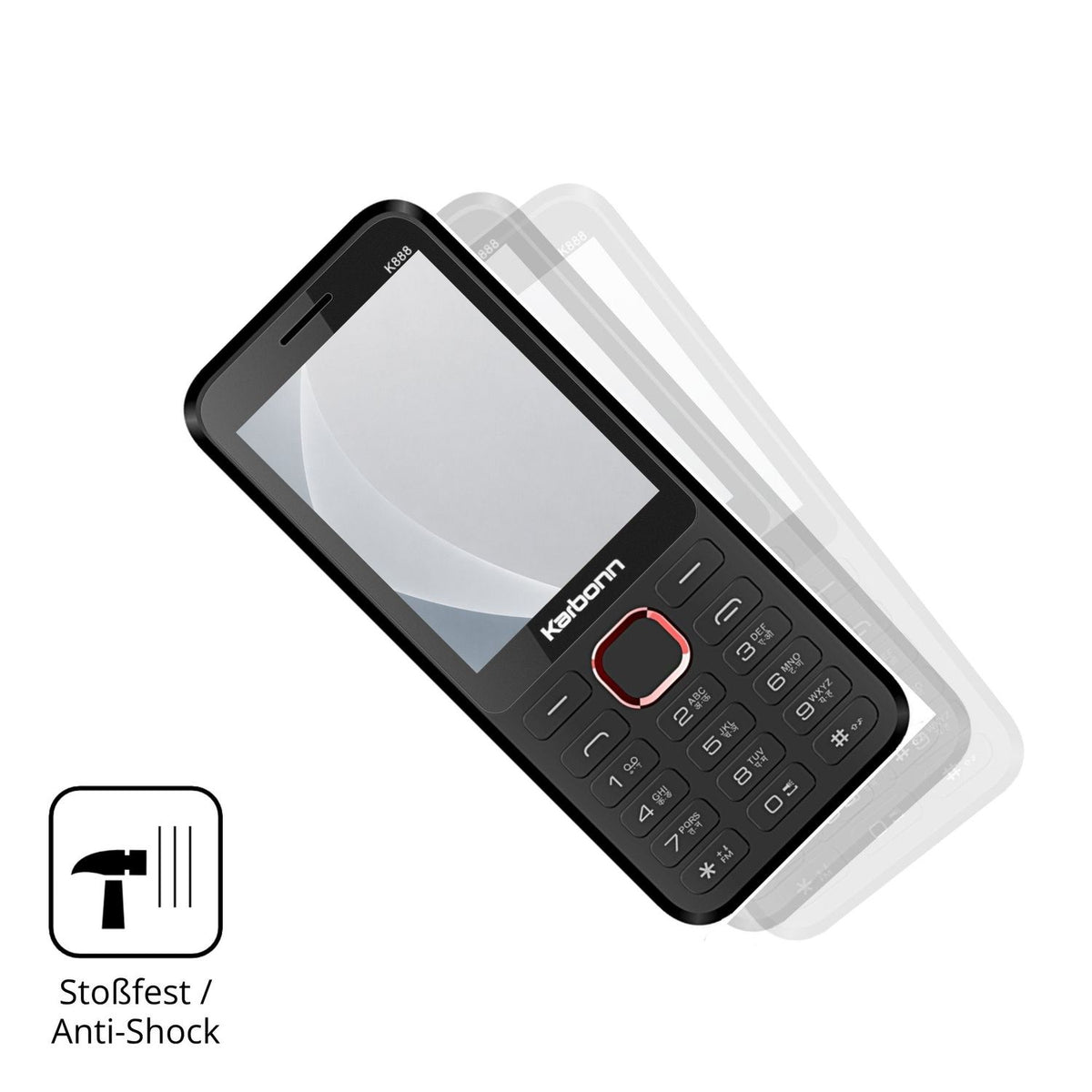 2x 9H Schutzfolie matt für Karbonn K888 Panzerfolie