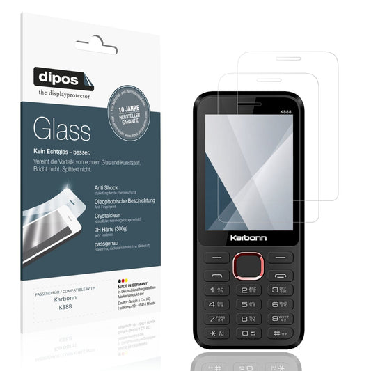 2x 9H Schutzfolie für Karbonn K888 Panzerfolie