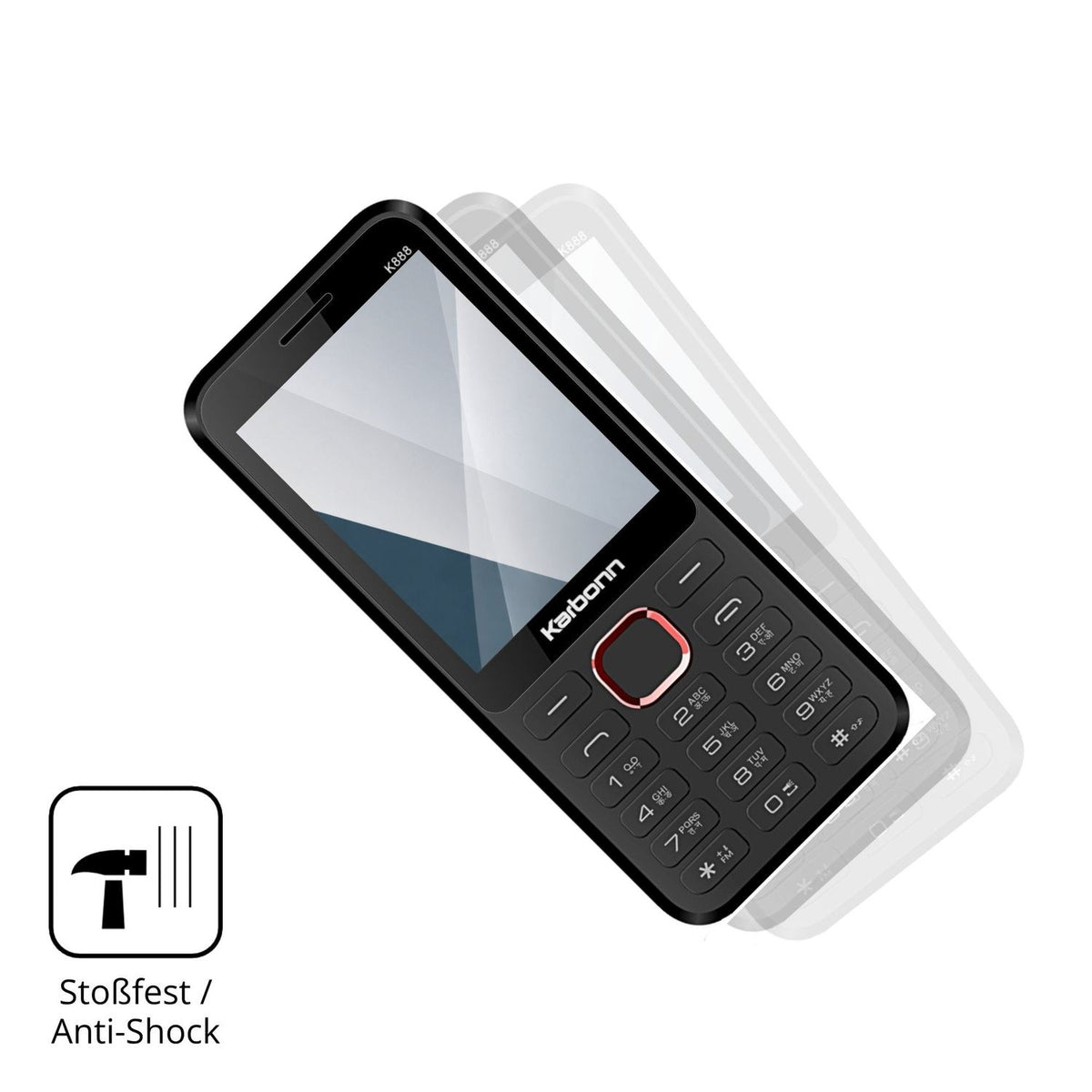2x 9H Schutzfolie für Karbonn K888 Panzerfolie