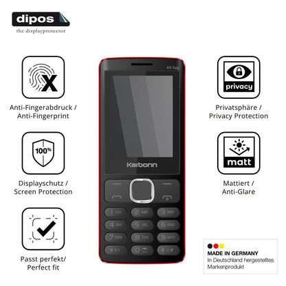 Blickschutzfolie für Karbonn K9 Spy matt Schutzfolie Privacy