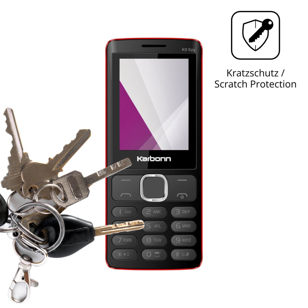 4x Schutzfolie klar für Karbonn K9 Spy Display-Schutzfolie