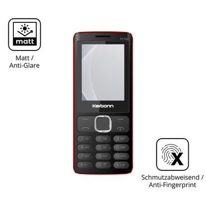 2x 9H Schutzfolie matt für Karbonn K9 Spy Panzerfolie
