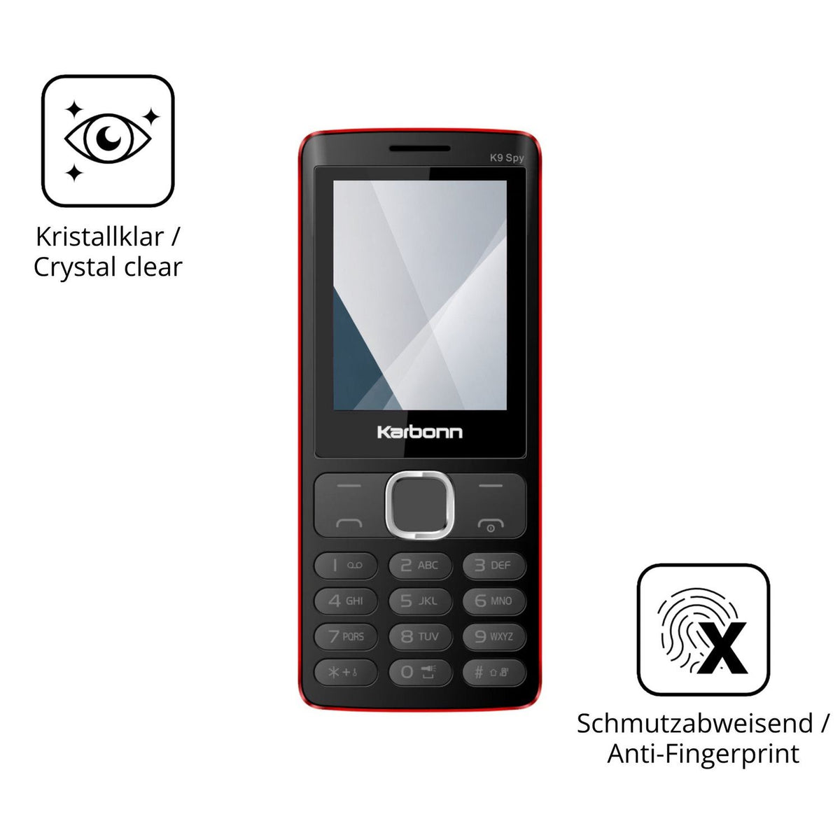 2x 9H Schutzfolie für Karbonn K9 Spy Panzerfolie