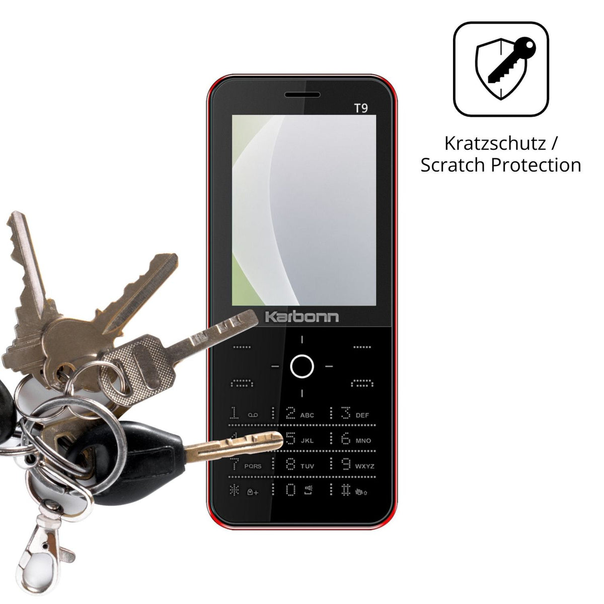 4x Schutzfolie matt für Karbonn T9 Display-Schutzfolie