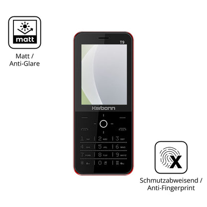 4x Schutzfolie matt für Karbonn T9 Display-Schutzfolie