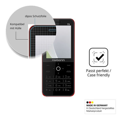 4x Schutzfolie matt für Karbonn T9 Display-Schutzfolie