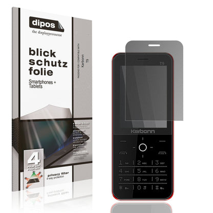 Blickschutzfolie für Karbonn T9 matt Schutzfolie Privacy
