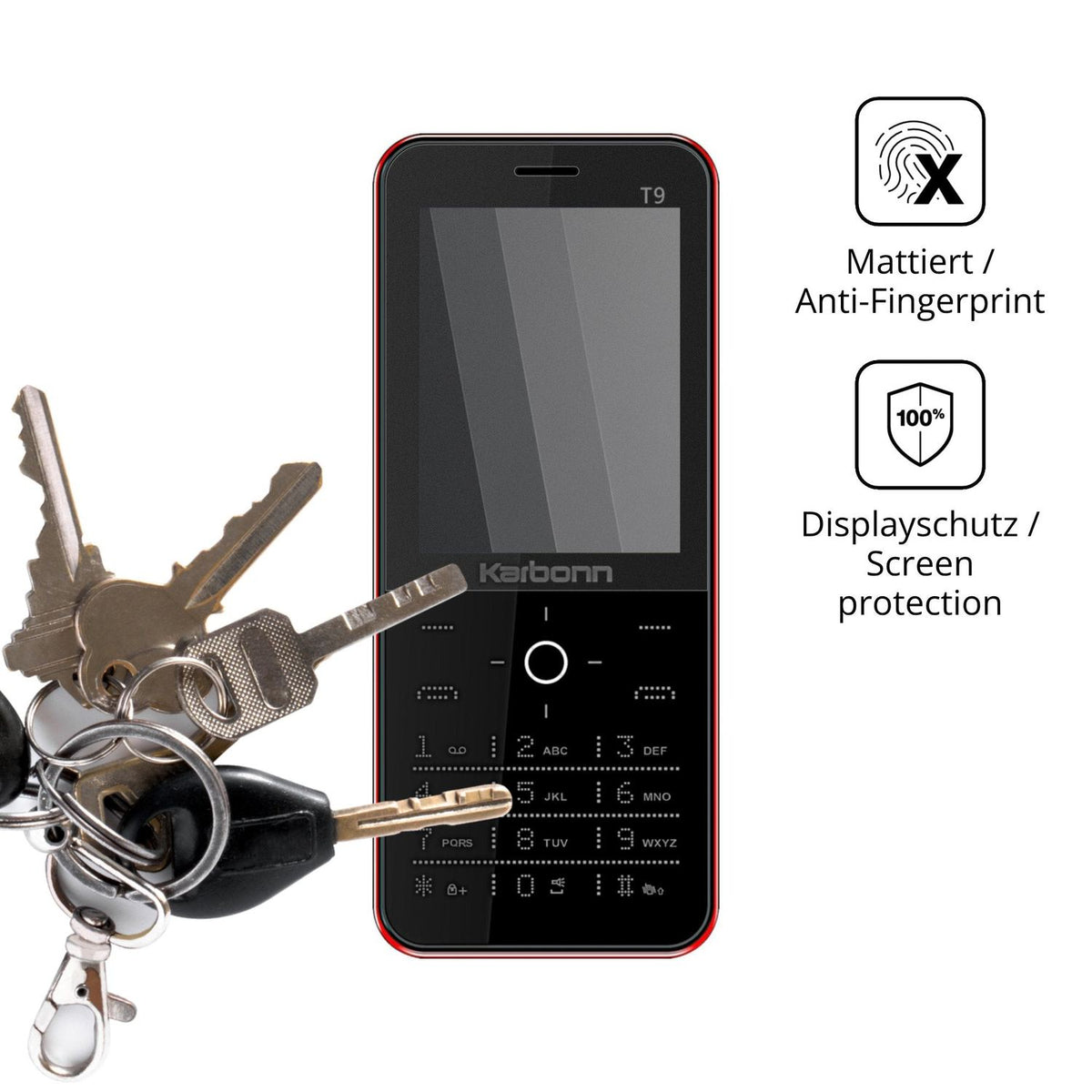 Blickschutzfolie für Karbonn T9 matt Schutzfolie Privacy