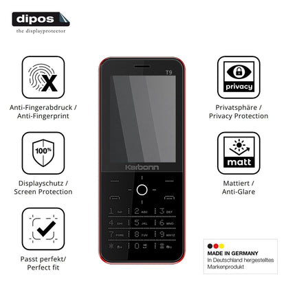 Blickschutzfolie für Karbonn T9 matt Schutzfolie Privacy