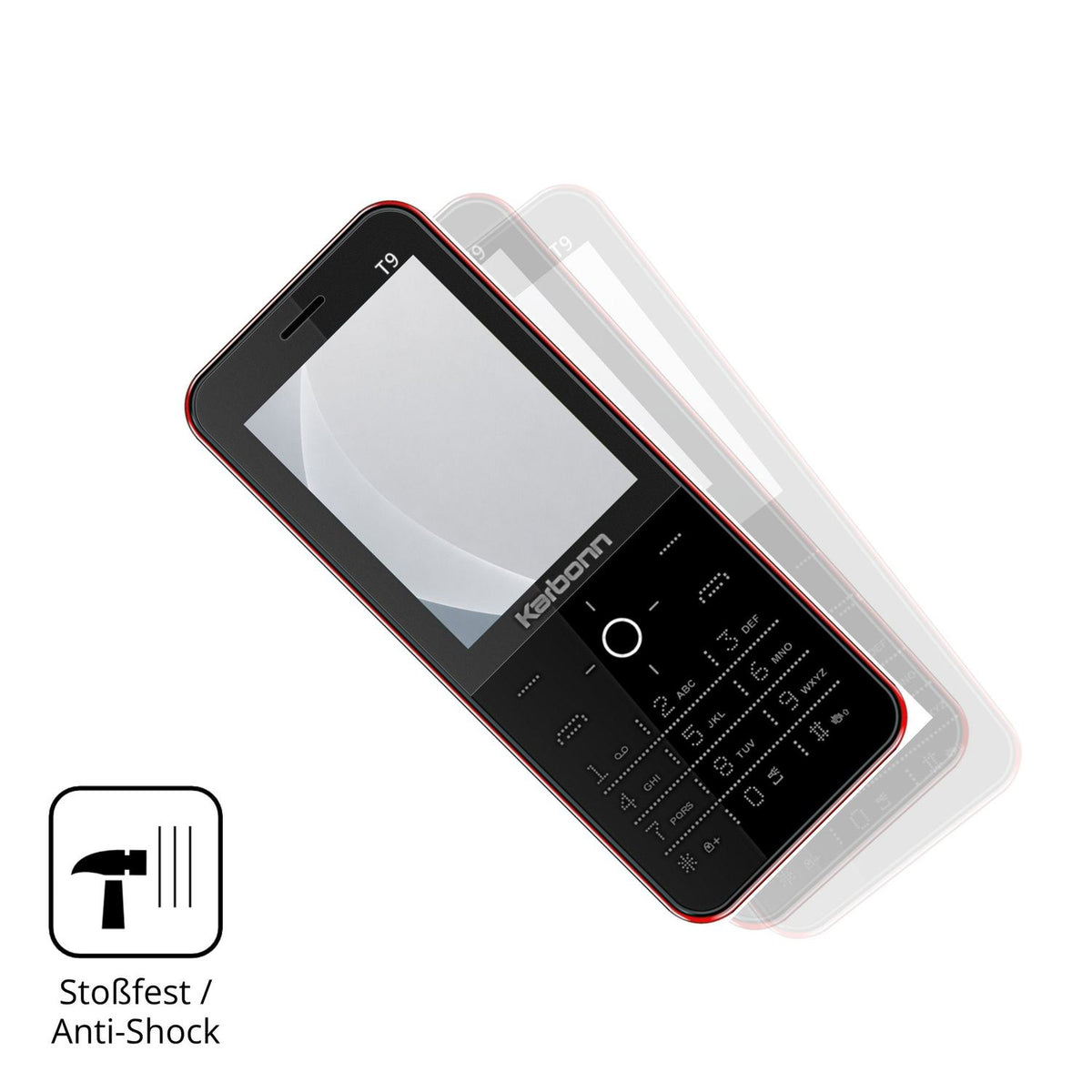 2x 9H Schutzfolie matt für Karbonn T9 Panzerfolie