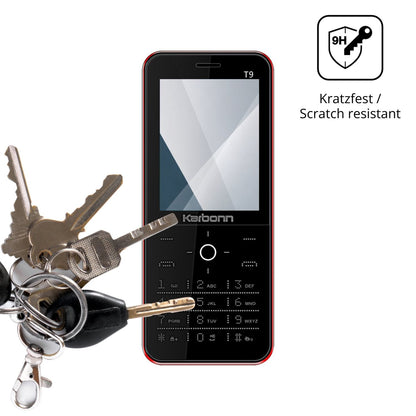 2x 9H Schutzfolie für Karbonn T9 Panzerfolie
