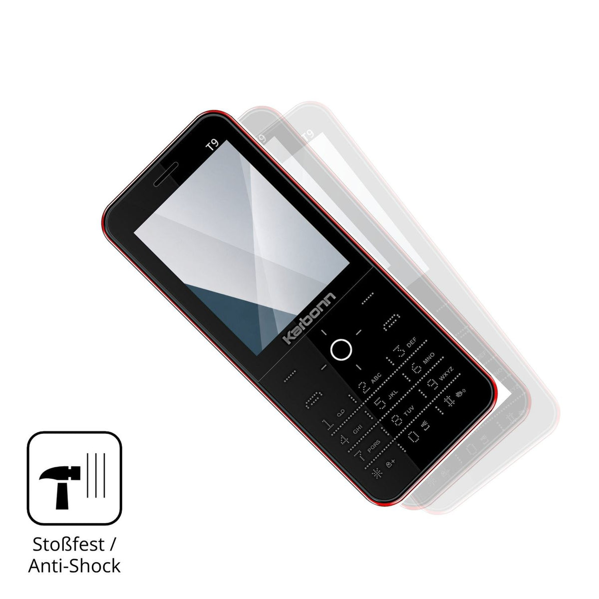 2x 9H Schutzfolie für Karbonn T9 Panzerfolie