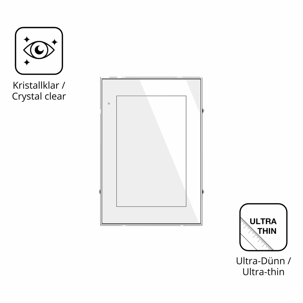 2x Schutzfolie klar für KEB Combicontrol C6 S14 Panel 10.1 Zoll Display-Schutzfolie