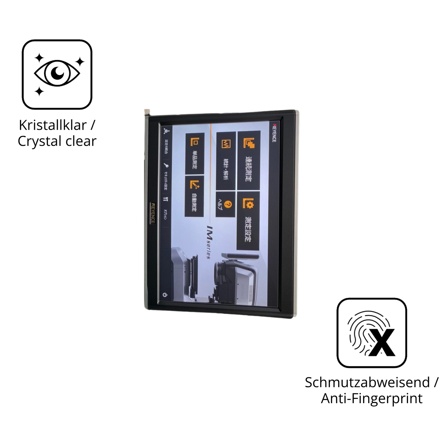 Flexible TPU-Folie passend zugeschnitten für Keyence IM-X1330, vollständige Abdeckung
