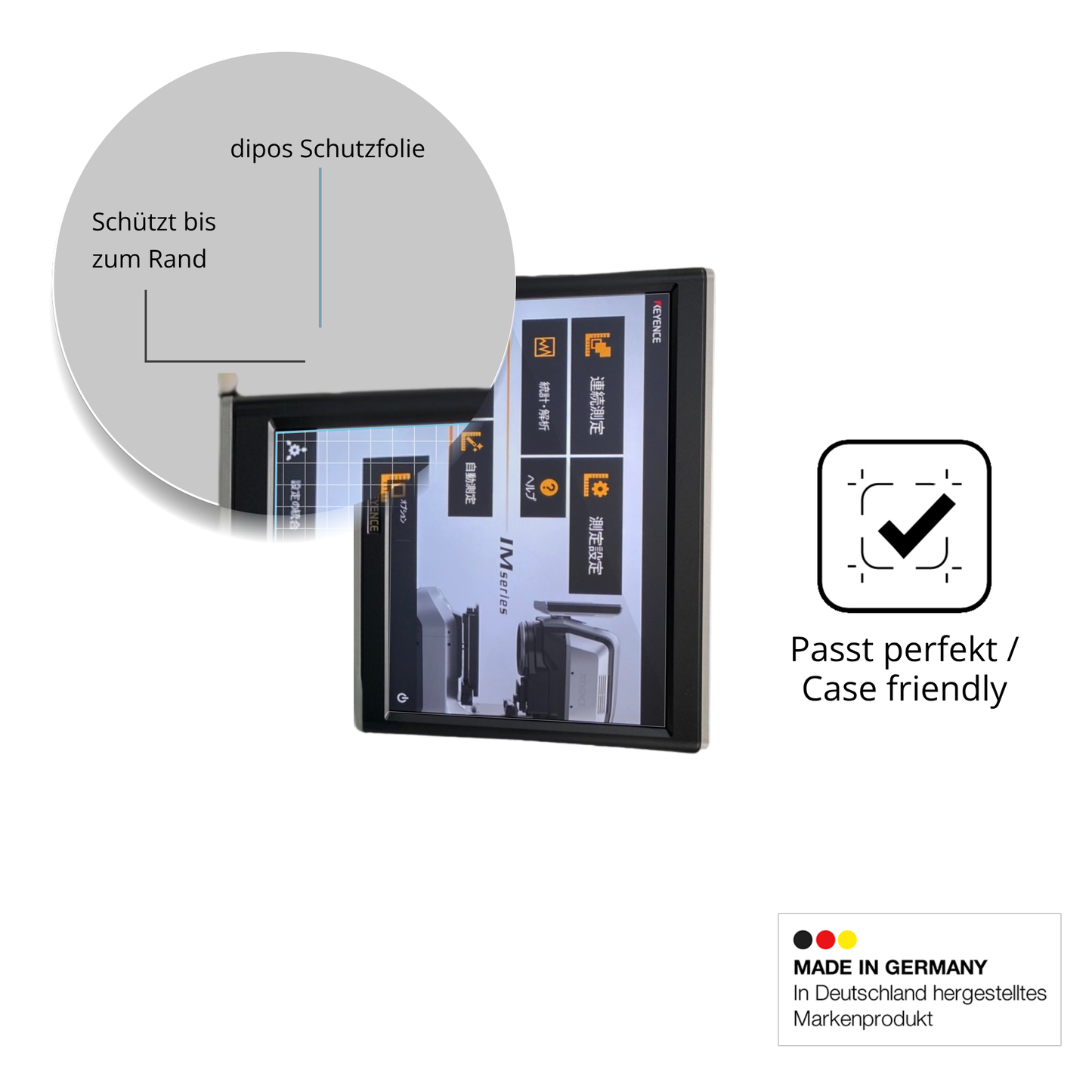 Besonders flexibler Displayschutz mit Anti-Shock-Schicht im Materialmix