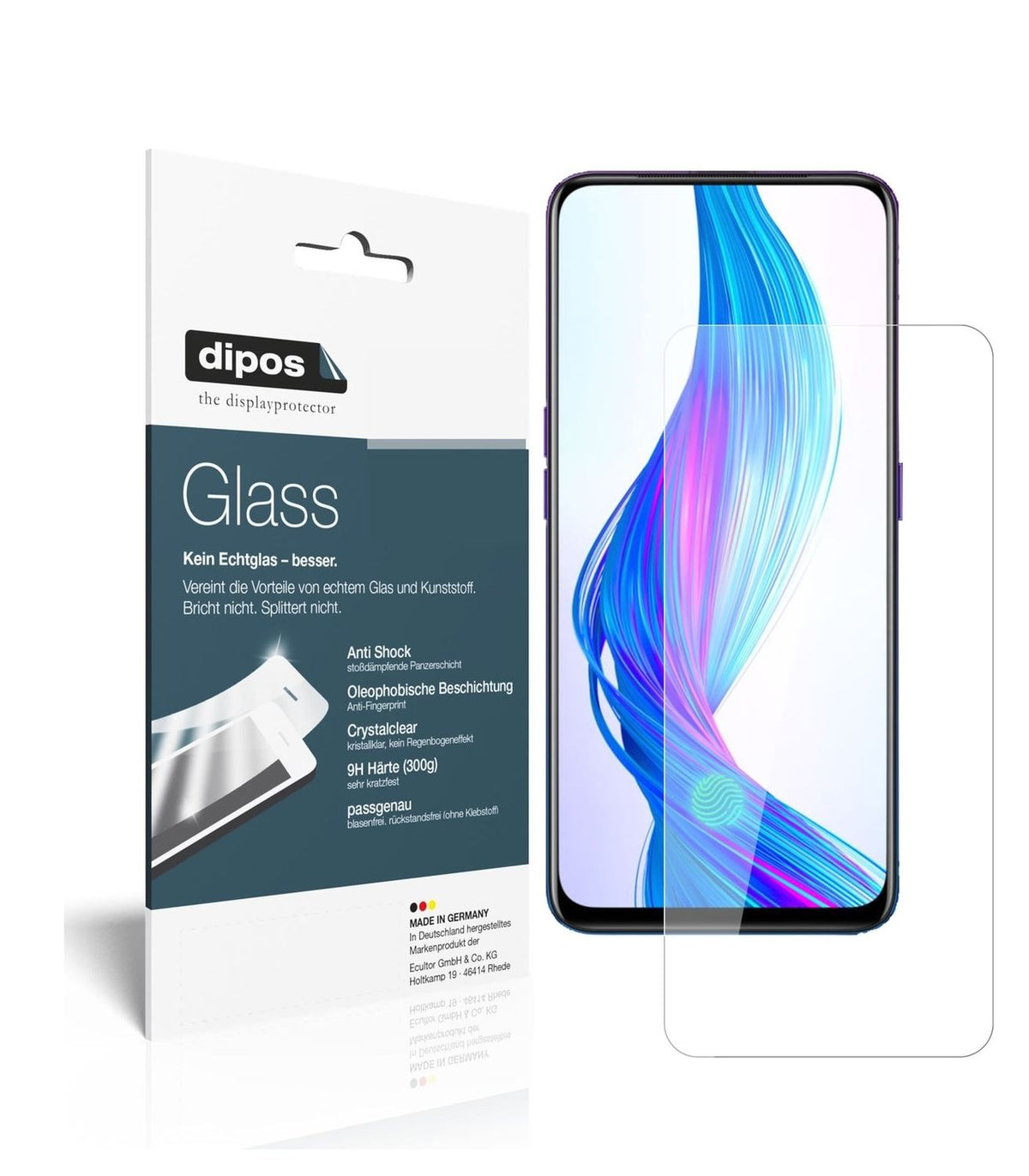 1x 9H Schutzfolie für Oppo Realme X Panzerfolie