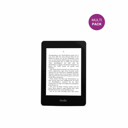 KindlePaperwhite 6 Zoll 2012 mit aufgebrachter dipos Displayschutzfolie, glasklare Darstellung ohne Einschränkungen