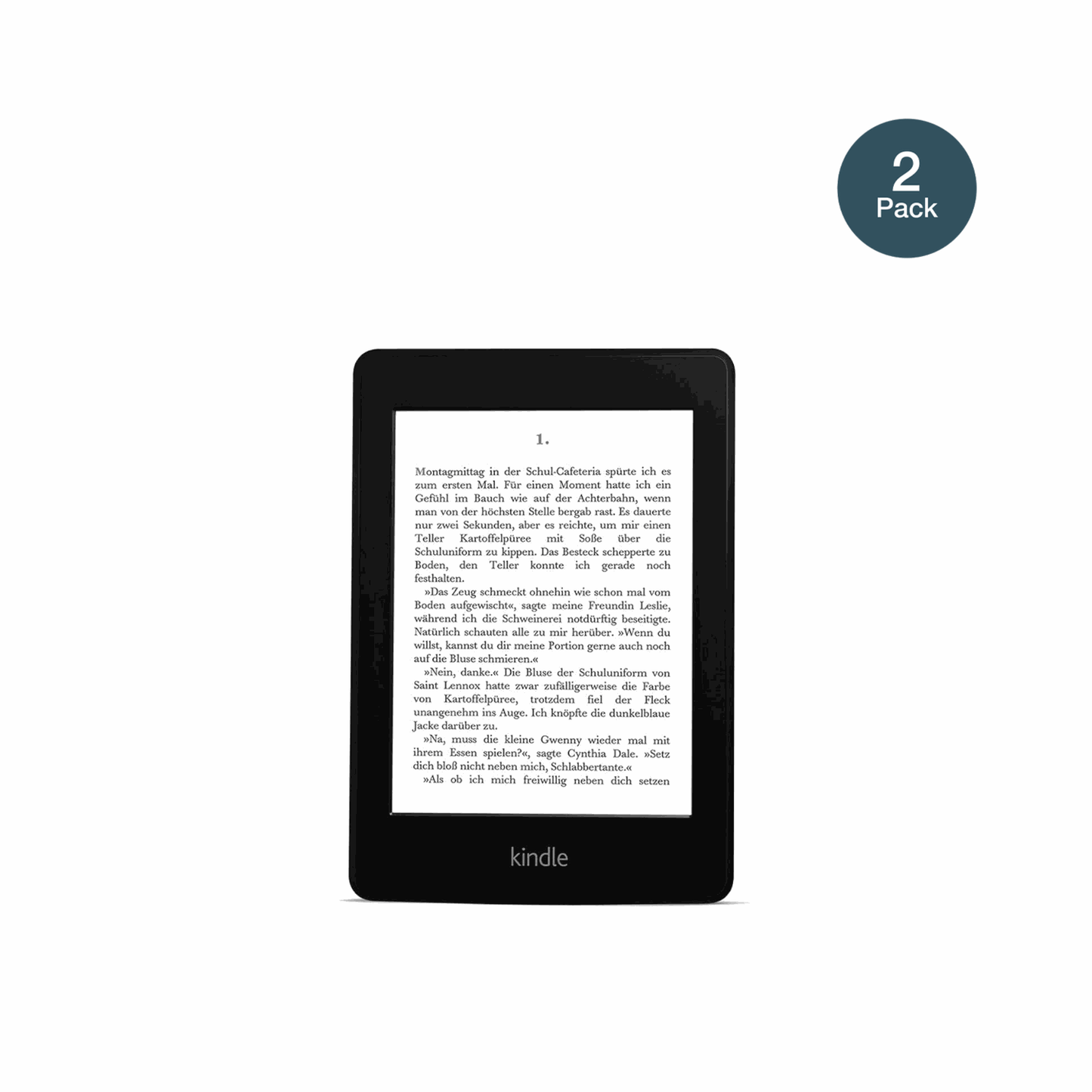 KindlePaperwhite 6 Zoll 2012 mit aufgebrachter dipos Panzerfolie, die lästige Fingerabdrücke minimiert