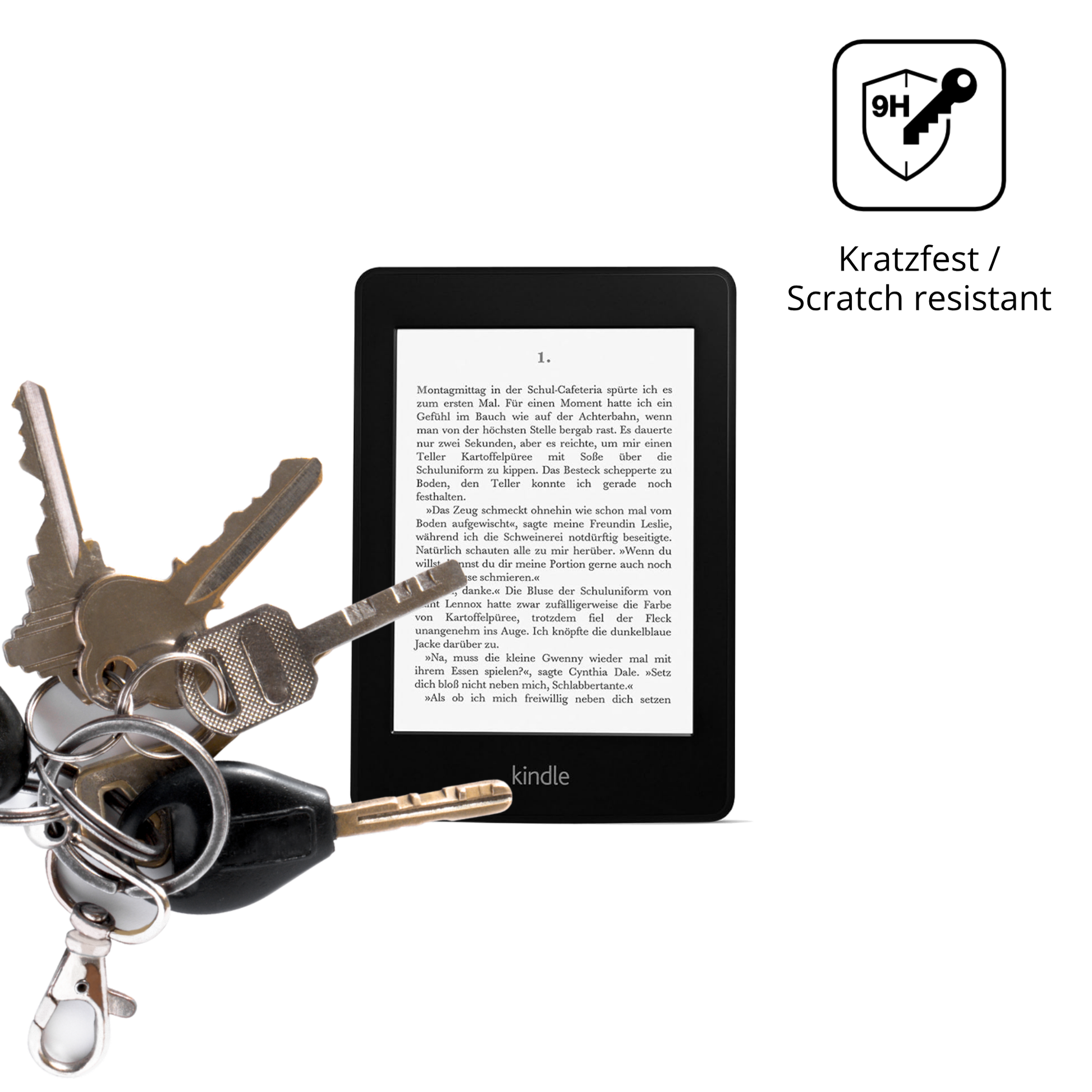 dipos Displayschutz für Kindle Paperwhite 6 Zoll 2012, transparente Oberfläche, perfekte Passform auch für die Rundungen