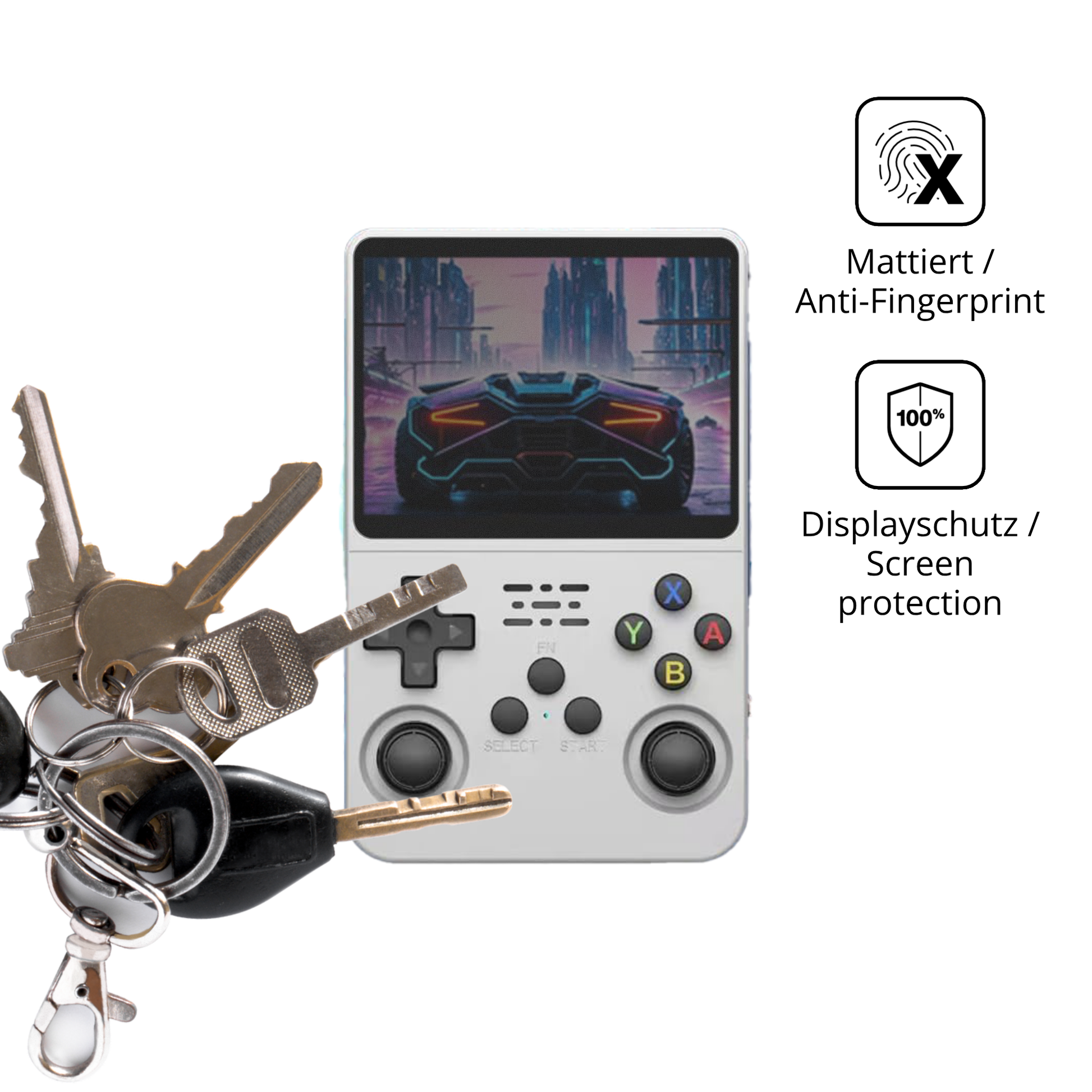 dipos Displayschutz für KINMRIS R36S 3.5 Zoll, mattierte Oberfläche, Blickschutzfilter und perfekter Passform