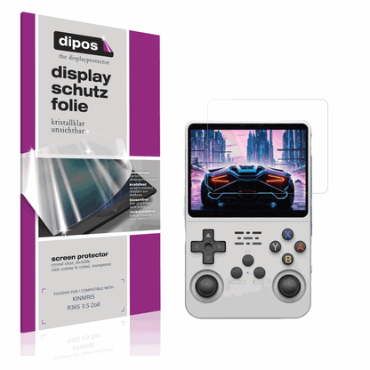 Klare Displayschutzfolie von dipos passend für KINMRIS R36S 3.5 Zoll, präziser Zuschnitt und blasenfrei montiert