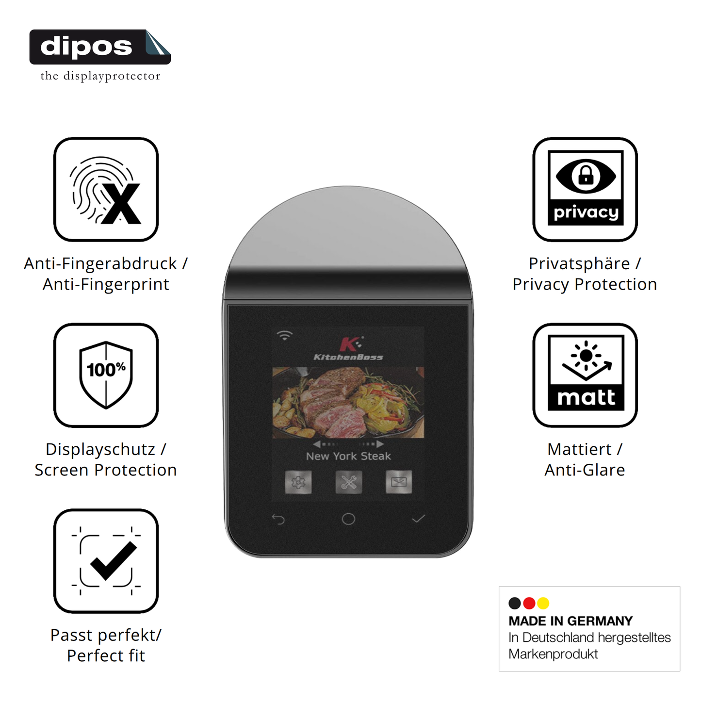 Privatsphäre-Schutz durch Sichtschutz-Folie passend zugeschnitten für KitchenBoss G330
