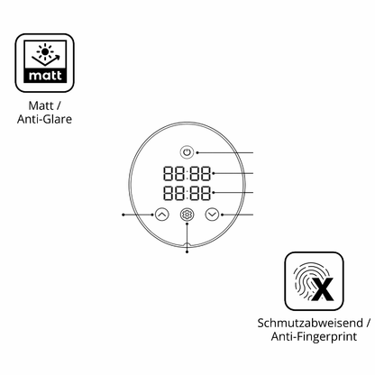 2x 9H Schutzfolie matt für KitchenBrothers Sous Vide Stick KB717 Panzerfolie