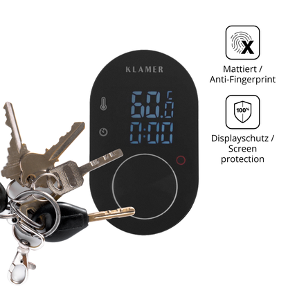 dipos Displayschutz für Klamer Sous Vide Stick, mattierte Oberfläche, Blickschutzfilter und perfekter Passform