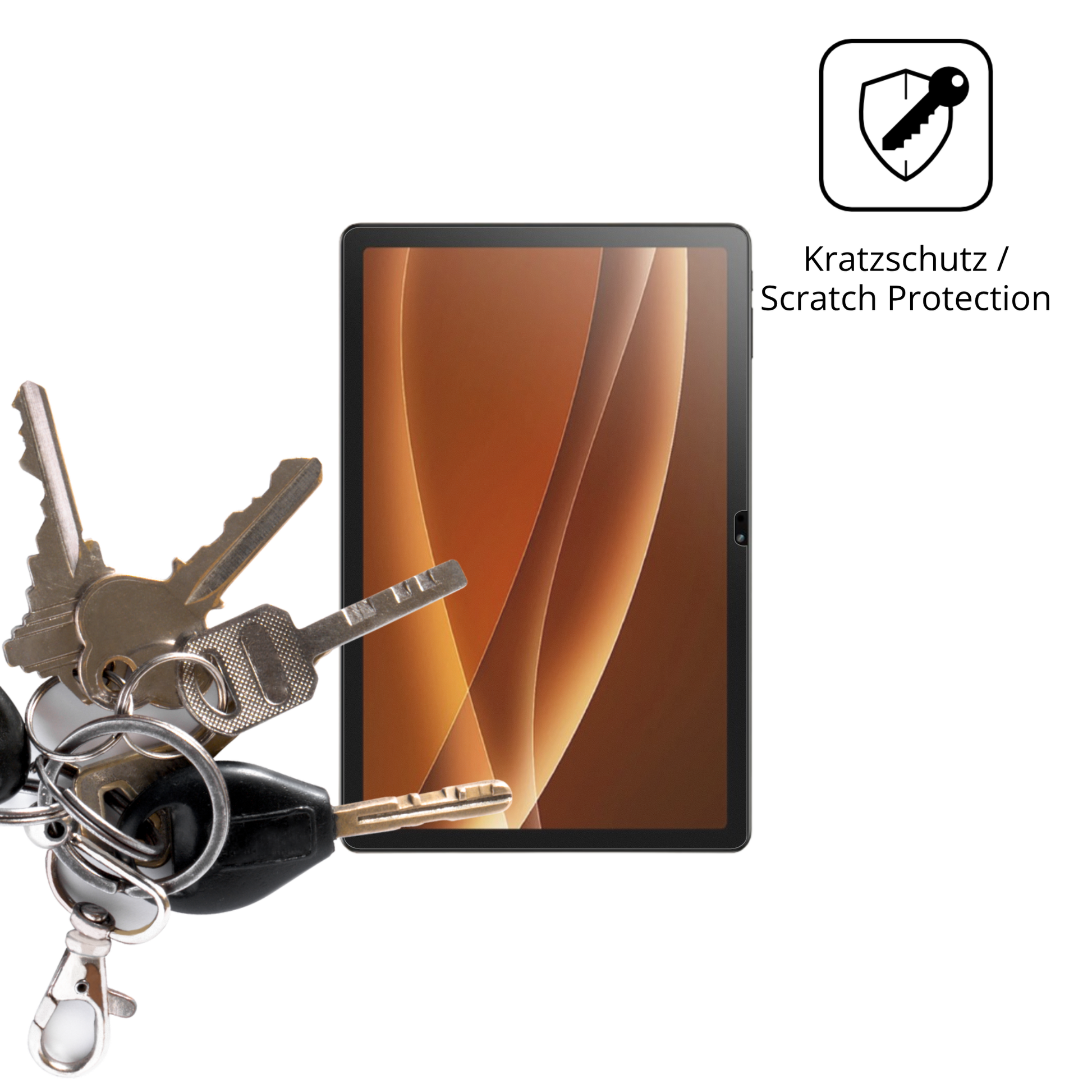 Schutz gegen Kratzer auf dem Kodak 11.97 Zoll Tablet Glas durch Schlüssel oder Ähnliches