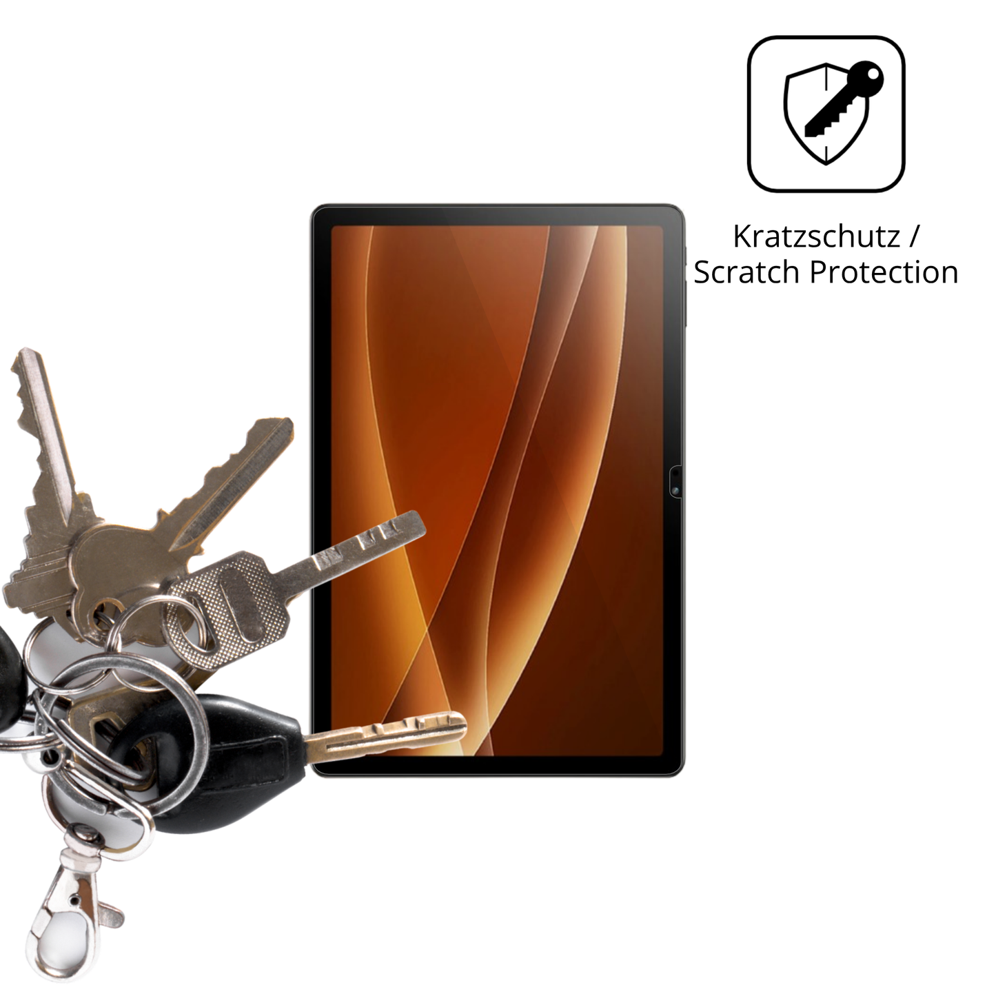Schutz gegen Kratzer auf dem Kodak 11.97 Zoll Tablet Glas durch Schlüssel oder Ähnliches