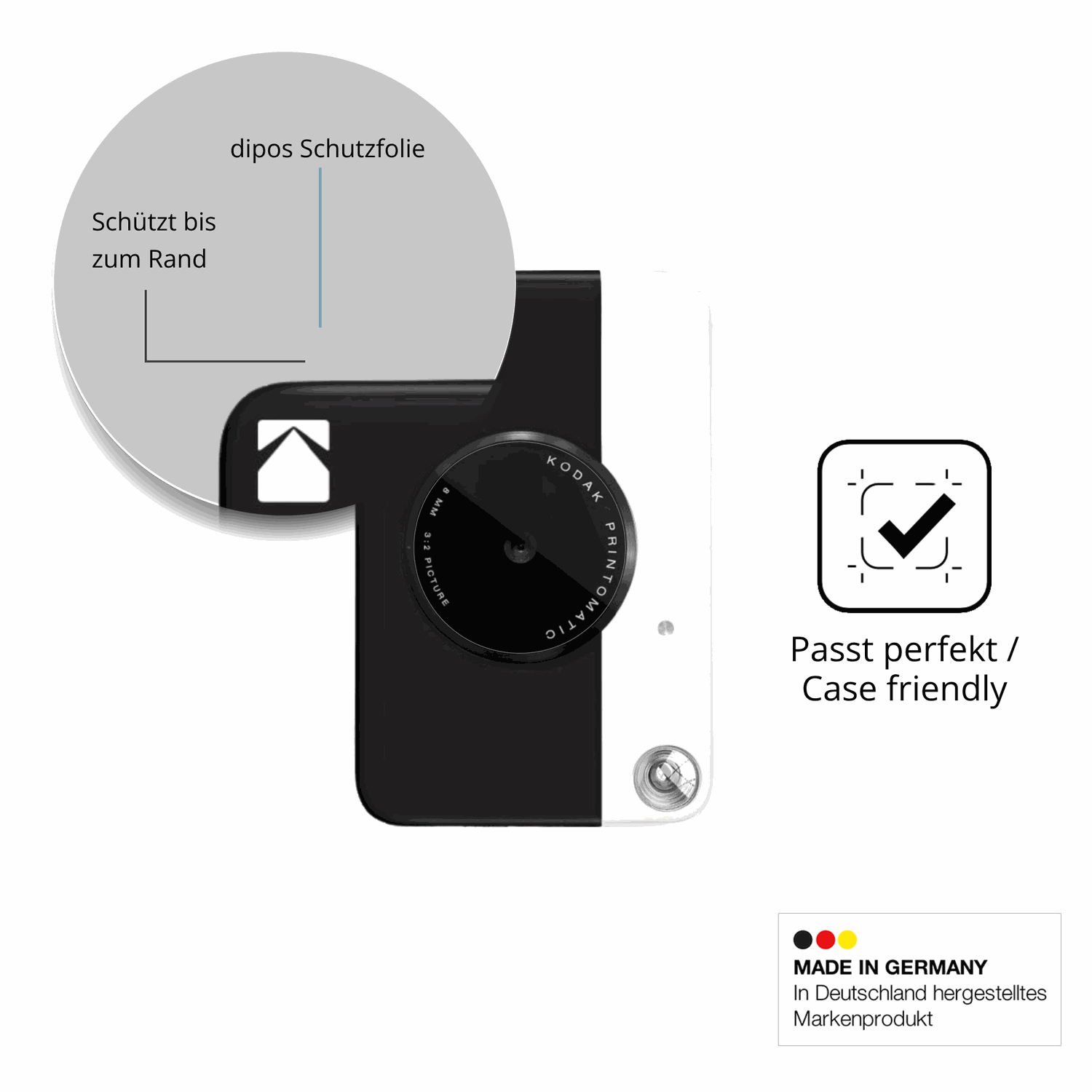 Besonders flexibler Displayschutz mit Anti-Shock-Schicht im Materialmix