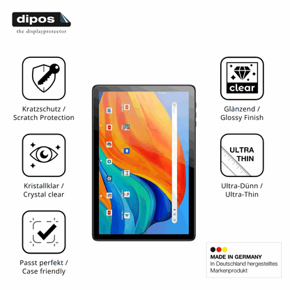 2x Schutzfolie klar für Kodak Tab K10 Display-Schutzfolie