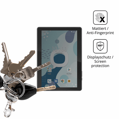dipos Displayschutz für Konrow K-Tab 1004, mattierte Oberfläche, Blickschutzfilter und perfekter Passform