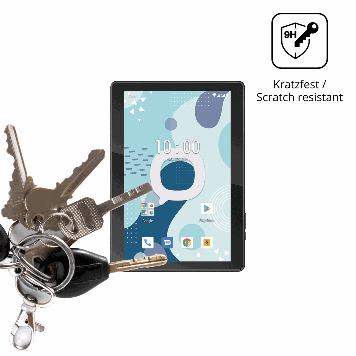 dipos Displayschutz für Konrow K-Tab 1004, mattierte Oberfläche, robuste Festigkeit und perfekte Passform