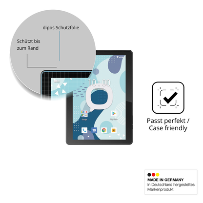 Schutzglasfolie mit optimaler Passform, zur Verwendung mit Hüllen geeignet