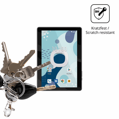 dipos Displayschutz für Konrow K-Tab 1005, transparente Oberfläche, perfekte Passform auch für die Rundungen