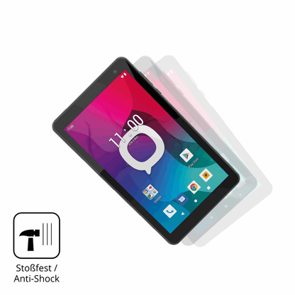 Schutz gegen Kratzer auf dem Konrow K-Tab 704 Glas durch Schlüssel, Stöße gegen die Tischkante oder Stürze